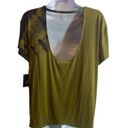 Joy Lab Short Sleeve Top TShirt Army Green Tie Dye Open Back Size Medium  Photo 1