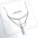 Stella & Dot NWT  swag necklace Two way layering silver Photo 0