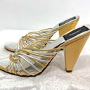 Marc Jacobs  RUNWAY Fifty Four Mule Metallic Sandal Heels Photo 8