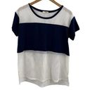 LA Made  Mesh Blue White Short Sleeve Shirt Large estimated Photo 2