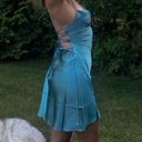 Micas Green silk dress Photo 1