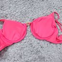 Becca  By Rebecca Virtue Moon Ridge Underwire Swim Bikini Top Size Large Pink Photo 5