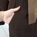 Gallery VINTAGE! 90’s  BROWN AND TAN TIE FRONT NECK BOW HOODED TRENCH COAT JACKET Photo 8