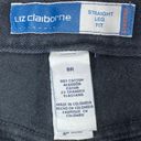 Liz Claiborne Vintage Cutoff Shorts Women Size 8R Black Stretch Denim  8.5" Ins. Photo 3