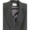 Kasper  Women’s Black Blazer Jacket with Sequins Lapel Collar Size 6 Photo 3