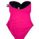 DKNY  Women's Orchid Pink One Piece Halter Slimming Swimsuit 10 NWT Photo 2