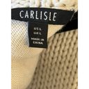 Carlisle  Cardigan Sweater Button Front Women's Size Large Silk Cashmere Beige Photo 7