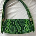 The Row Manc Embossed Leather Green Croc Shoulder Bag Photo 2