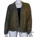 INC  lace up metallic boucle blazer Photo 4