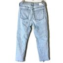 Pistola  Light Wash Raw Hem Distressed Cropped Straight Leg Jeans Size 31 Photo 2