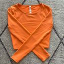 Lululemon  Wunder Train Cropped Long Sleeve Orange Frappe Size 6 Photo 4