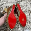 Christian Louboutin  Cordorella Spike Embellished Leather Sandal Wedges Size 38 Photo 7