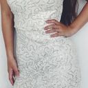 City Triangles White Ivory Gold Sequined Dress Photo 1