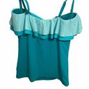 Bleu Rod Beattie  Swim Tankini Top Size 10 Ombré Ruffle Beach Blue Straps NWT Photo 4