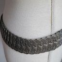 Vintage Y2K 90's Silver Metal Rhinestone Cowgirl Stretch Concho Belt One Size Photo 3