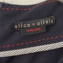 Alice + Olivia  Employed Victoria Navy Blue Peplum Dress Photo 6