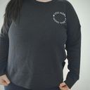 Time And Tru NWT  Black Less Work More Wine Graphic Sweatshirt Size Large Photo 0