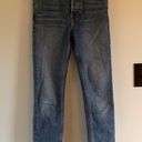 RE/DONE  High Rise Ankle Crop Stretch Jeans in Mid 80s Photo 1