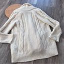 Faherty  winter frost cardigan cable knit baby alpaca cream chunky cozy Photo 5