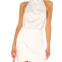 Socialite White Satin Cowl Neck Faux Wrap Mini Dress Women's Size XL NWT Photo 1