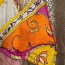 Juicy Couture Vintage Y2K  Pink Orange Yellow Triangle Bikini Swim Top L NWT Photo 2