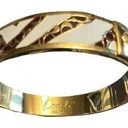 Coach  Bangle Gold/White/Purple Signature .5" Logo Bangle Bracelet 2.5" Diameter Photo 0