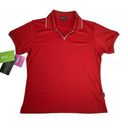 Polo Golf  Red V Neck Size Medium OnTour 300 Series Short Sleeve Women’s Photo 0