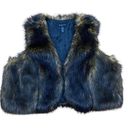 INC  International Concepts Faux Fur Vest Womens Plus Size 3X Black Brown Winter Photo 0