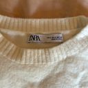 ZARA Cropped White Sweater Photo 1