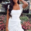 These Three Boutique White scalloped lace embroidered eyelet white cut out dress Photo 6