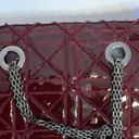 Big Buddha  BURGUNDY PATENT LEATHER TOTE / SHOULDER BAG WITH GUNMETAL CHAIN Photo 9