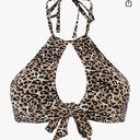 Relleciga Women's Keyhole Cutout High Neck Halter Bikini Top Photo 2