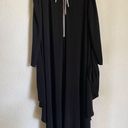 Joseph Ribkoff  Harem Drape Cold Shoulder Zip Up Chic Black Jumpsuit Size 8 Photo 2