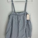 A New Day NWT  blue and white stripe babydoll blouse, lined, size S Photo 0