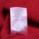 T Tahari  Crewneck Split Hem Pullover Sweater Red Long Sleeves Size M Photo 8