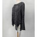 Wooden Ships  Sweater Snakeskin Pattern Scoopneck Wool Mohair Pullover Grey S/M Photo 3