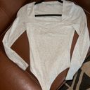 Abercrombie & Fitch Square Neck Long Sleeve Bodysuit Photo 0