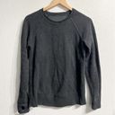 Lululemon  Still In Lotus Reversible Knit Sweater Medium Dark Gray Thumbholes Photo 0