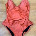 Gottex  Retro Swimwear Ruched One Piece Wrap Swimsuit Shiny Orange, Size M Photo 0