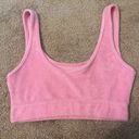 ZARA bra/crop top, pink terry cloth, women’s size small Photo 1