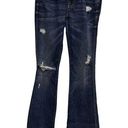 7 For All Mankind  Women‎ size 24 Flare Jeans Blue Cotton Distresed 24w AFJ-C Photo 0