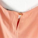 St. John  Peach Elastic Drawstring Waist Side Pocket Cap Sleeves Dress, Size 6 Photo 6