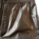 Butter Soft Le Cuir Niko Leather  High Waisted Trouser Pant Sz. 14 Black Lined Photo 6