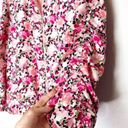 ZARA  Floral Bomber Jacket Womens‎ Size M Pink floral bomber Jacket Full Zip Up Photo 7