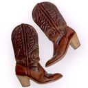 Dingo  Women’s Vintage Rust Brown Leather Almond-toe Cowboy Boots Sz 8 Photo 1