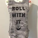 Grayson Threads NWOT Gray Camo Print Roll With It Sushi Workout Tank Top Gym Camouflage New Photo 2