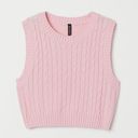 H&M Light Baby Pink Knit Sweater Cropped Photo 0