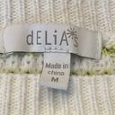 Delia's EUC Delia’s Striped Cropped Sweater Lime Green Size Medium Photo 4