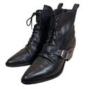 ALLSAINTS  • Black Katy Leather Lace up Boots • Size 40 Photo 0