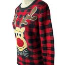 Holiday Time  Ugly Christmas‎ Sweater Women's Red Size 4-6 Rudolph Reindeer Photo 2